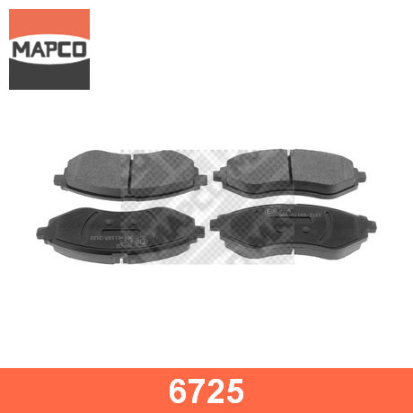 6725 MAPCO  Комплект тормозных колодок, дисковый тормоз