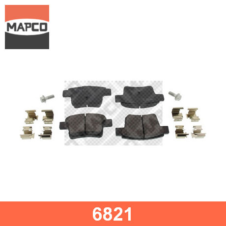 6821 MAPCO  Комплект тормозных колодок, дисковый тормоз