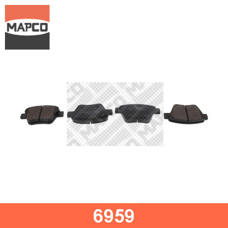 6959 MAPCO  Комплект тормозных колодок, дисковый тормоз