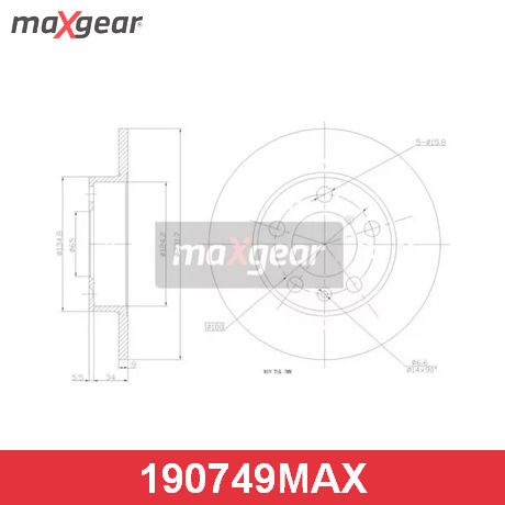 19-0749MAX MAXGEAR  Тормозной диск