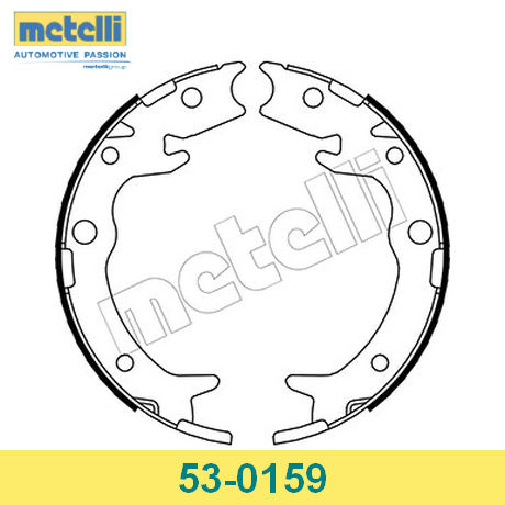53-0159 METELLI  Комплект тормозных колодок, стояночная тормозная система