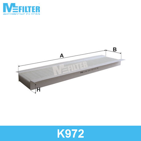 K 972 MFILTER MFILTER  Фильтр салонный; Фильтр кондиционера; Фильтр очистки воздуха в салоне;