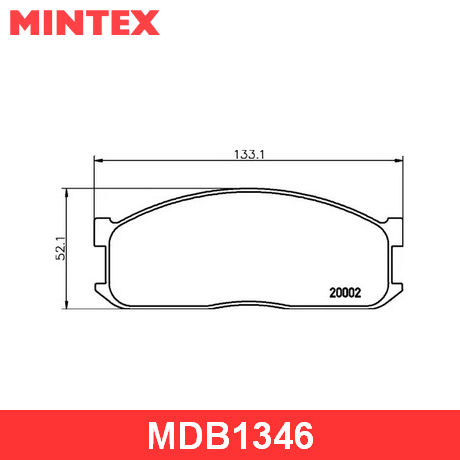 MDB1346 MINTEX  Комплект тормозных колодок, дисковый тормоз