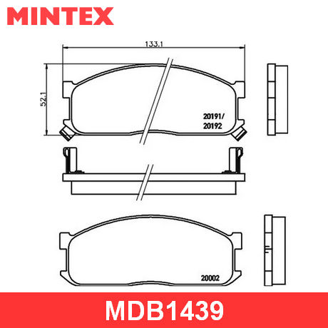 MDB1439 MINTEX  Комплект тормозных колодок, дисковый тормоз