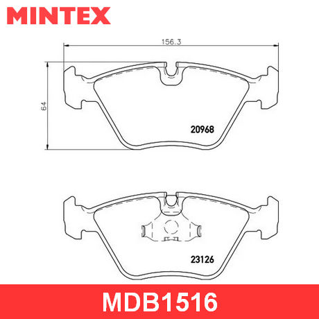 MDB1516 MINTEX MINTEX  Колодки тормозные дисковые комплект