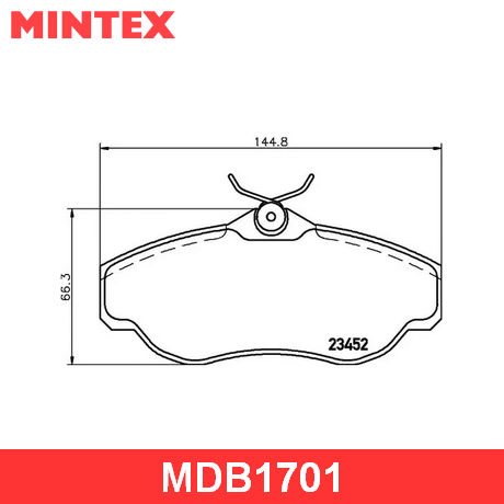 MDB1701 MINTEX  Комплект тормозных колодок, дисковый тормоз
