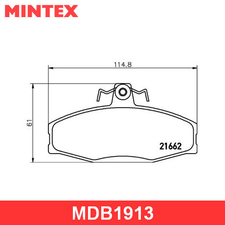 MDB1913 MINTEX  Комплект тормозных колодок, дисковый тормоз