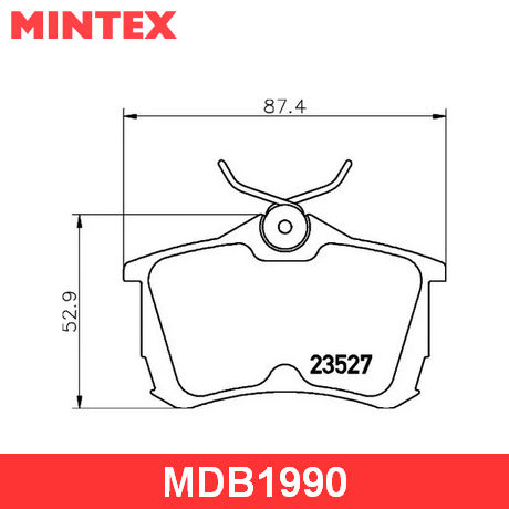 MDB1990 MINTEX  Комплект тормозных колодок, дисковый тормоз
