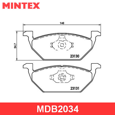 MDB2034 MINTEX  Комплект тормозных колодок, дисковый тормоз