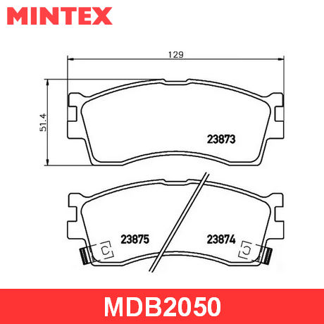 MDB2050 MINTEX  Комплект тормозных колодок, дисковый тормоз