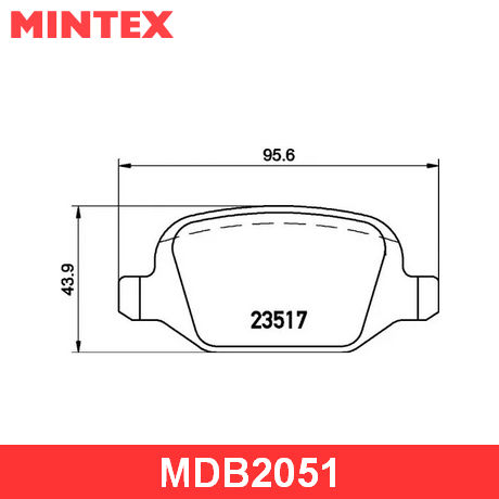 MDB2051 MINTEX  Комплект тормозных колодок, дисковый тормоз