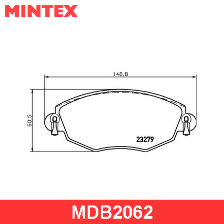 MDB2062 MINTEX  Комплект тормозных колодок, дисковый тормоз