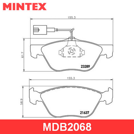 MDB2068 MINTEX MINTEX  Колодки тормозные дисковые комплект
