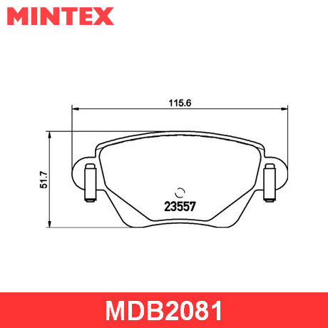 MDB2081 MINTEX  Комплект тормозных колодок, дисковый тормоз