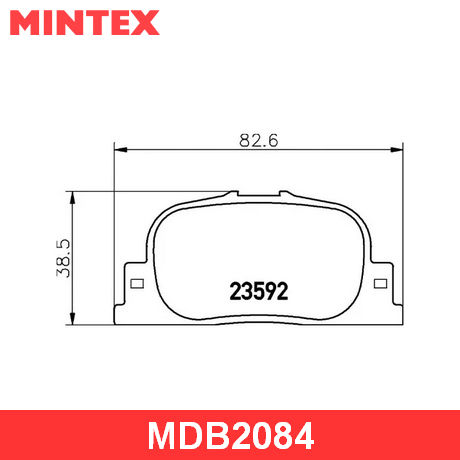 MDB2084 MINTEX  Комплект тормозных колодок, дисковый тормоз