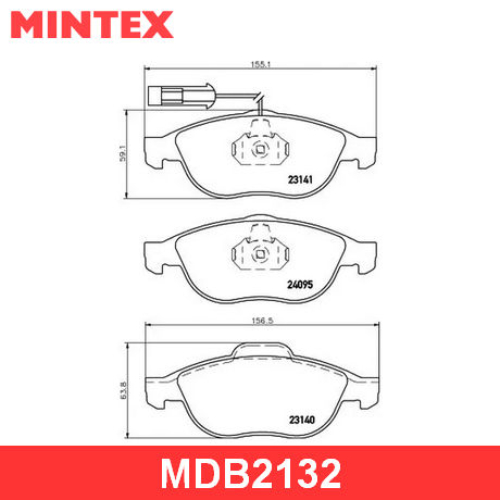 MDB2132 MINTEX MINTEX  Колодки тормозные дисковые комплект
