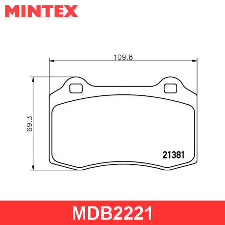 MDB2221 MINTEX MINTEX  Колодки тормозные дисковые комплект