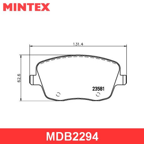 MDB2294 MINTEX  Комплект тормозных колодок, дисковый тормоз