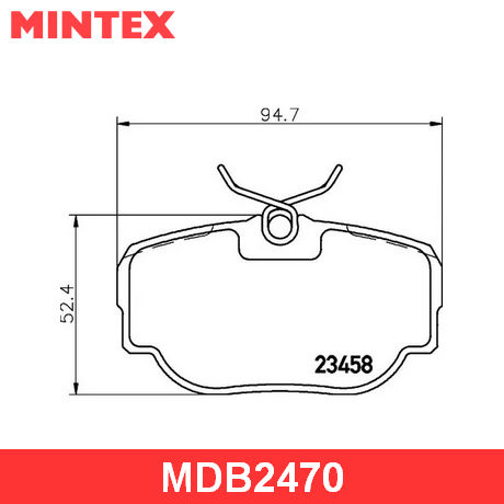 MDB2470 MINTEX  Комплект тормозных колодок, дисковый тормоз