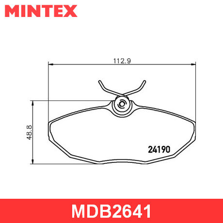 MDB2641 MINTEX  Комплект тормозных колодок, дисковый тормоз