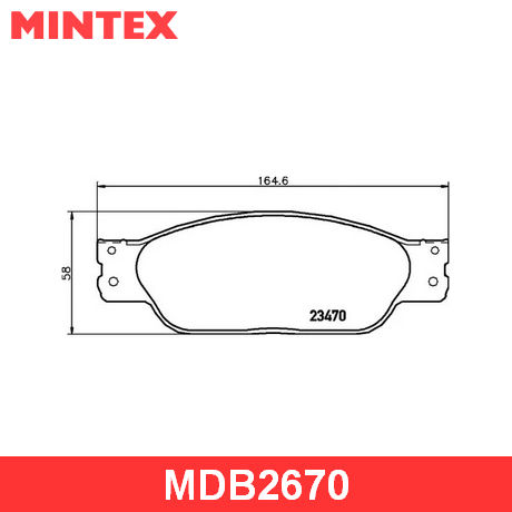 MDB2670 MINTEX  Комплект тормозных колодок, дисковый тормоз
