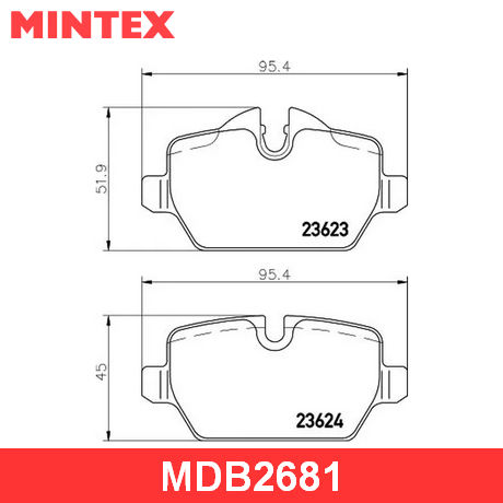 MDB2681 MINTEX MINTEX  Колодки тормозные дисковые комплект