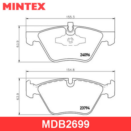 MDB2699 MINTEX MINTEX  Колодки тормозные дисковые комплект