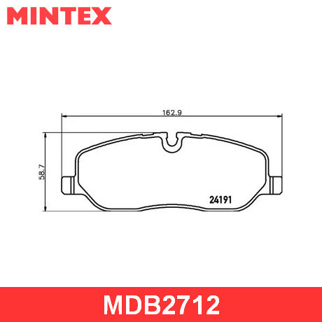 MDB2712 MINTEX  Комплект тормозных колодок, дисковый тормоз