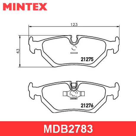MDB2783 MINTEX MINTEX  Колодки тормозные дисковые комплект