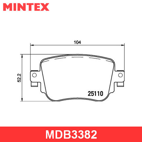 MDB3382 MINTEX  Комплект тормозных колодок, дисковый тормоз