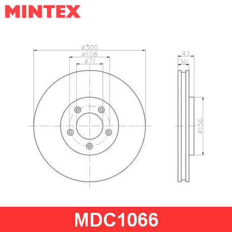MDC1066 MINTEX  Тормозной диск