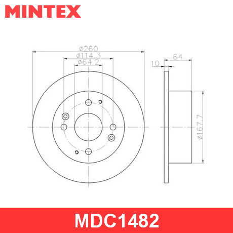MDC1482 MINTEX  Тормозной диск