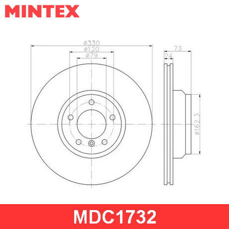MDC1732 MINTEX MINTEX  Тормозной диск