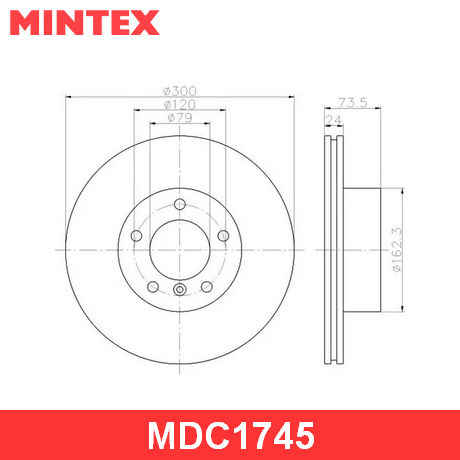 MDC1745 MINTEX MINTEX  Тормозной диск