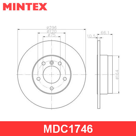 MDC1746 MINTEX MINTEX  Тормозной диск