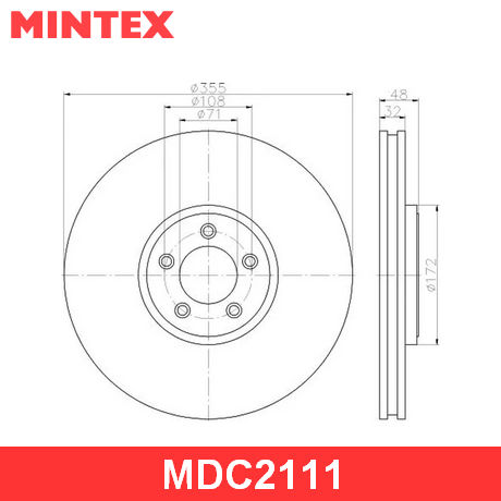 MDC2111 MINTEX  Тормозной диск