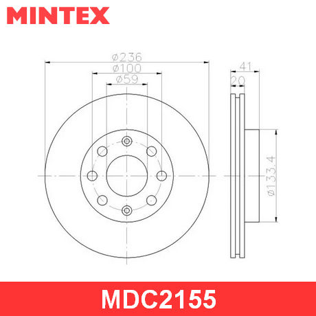 MDC2155 MINTEX  Тормозной диск
