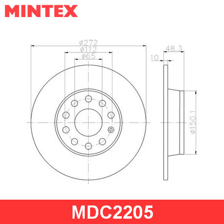 MDC2205 MINTEX  Тормозной диск