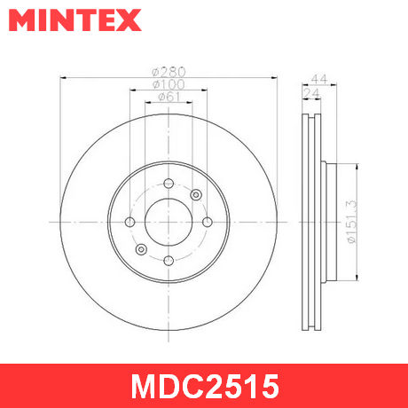 MDC2515 MINTEX MINTEX  Тормозной диск