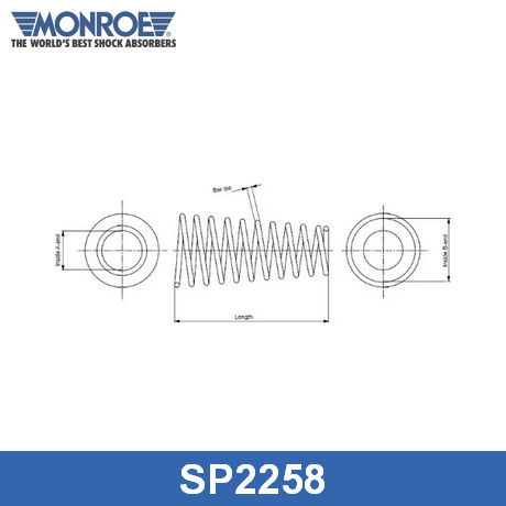 SP2258 MONROE  Пружина ходовой части