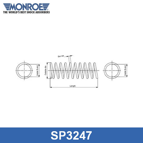 SP3247 MONROE  Пружина ходовой части