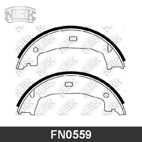 FN0559 NIBK NIBK  Комплект тормозных колодок барабанные тормоза