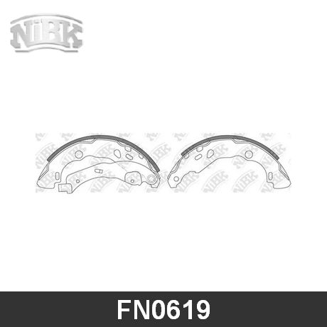 FN0619 NIBK NIBK  Комплект тормозных колодок барабанные тормоза