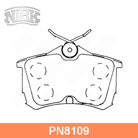 PN8109 NIBK  Комплект тормозных колодок, дисковый тормоз