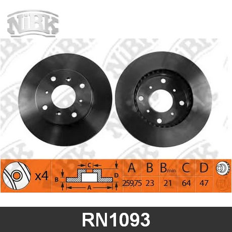 RN1093 NIBK  Тормозной диск