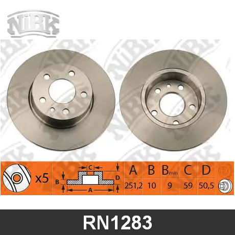 RN1283 NIBK NIBK  Тормозной диск