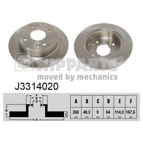 J3314020 NIPPARTS  Тормозной диск
