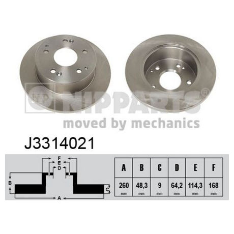 J3314021 NIPPARTS  Тормозной диск
