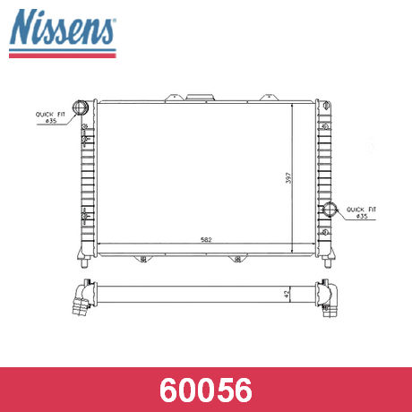 60056 NISSENS NISSENS  Радиатор охлаждения двигателя; Основной радиатор двигателя
