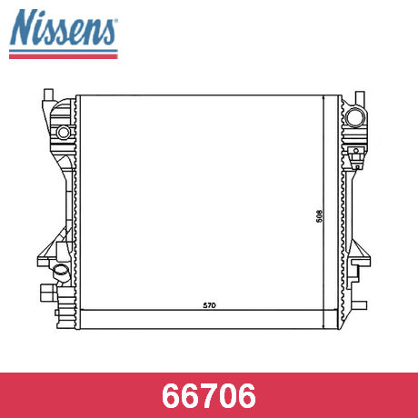 66706 NISSENS  Радиатор, охлаждение двигателя